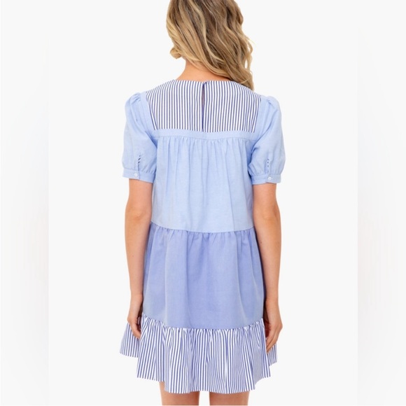Tuckernuck Pomander Place Striped Tiered Babydoll Dress - Picture 2 of 6